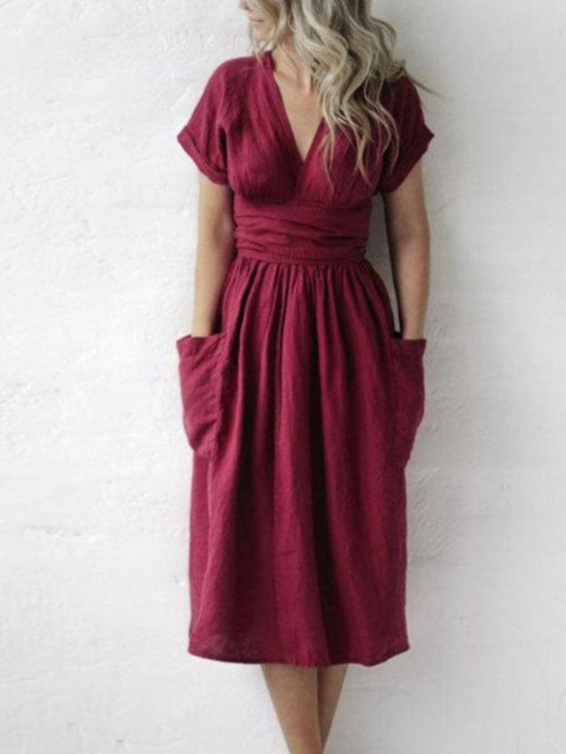 Maelie - V-Neck Wrap Dress