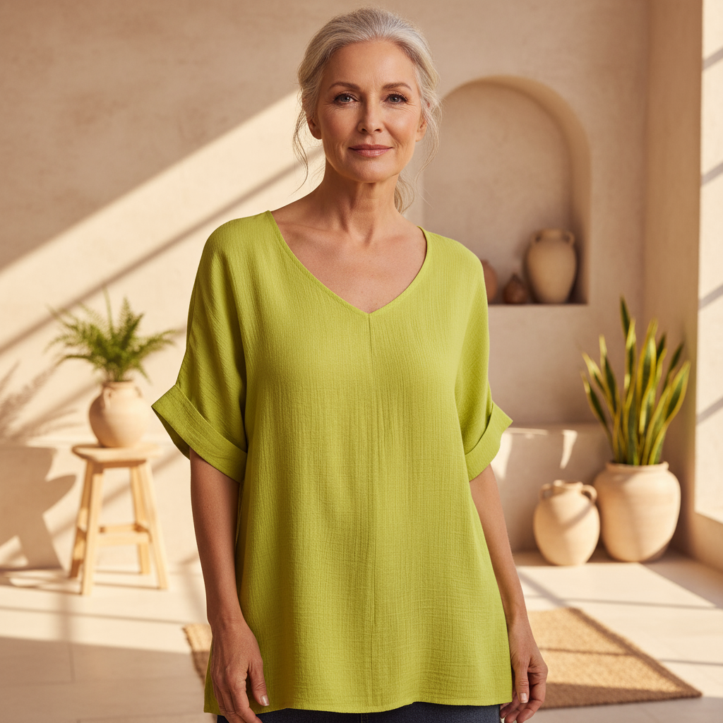 Daniela - Comfy Casual V-Neck Top