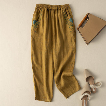 Mena - Pocket Printed Pants