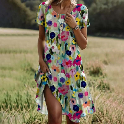 Priya - Watercolor Bloom Dress