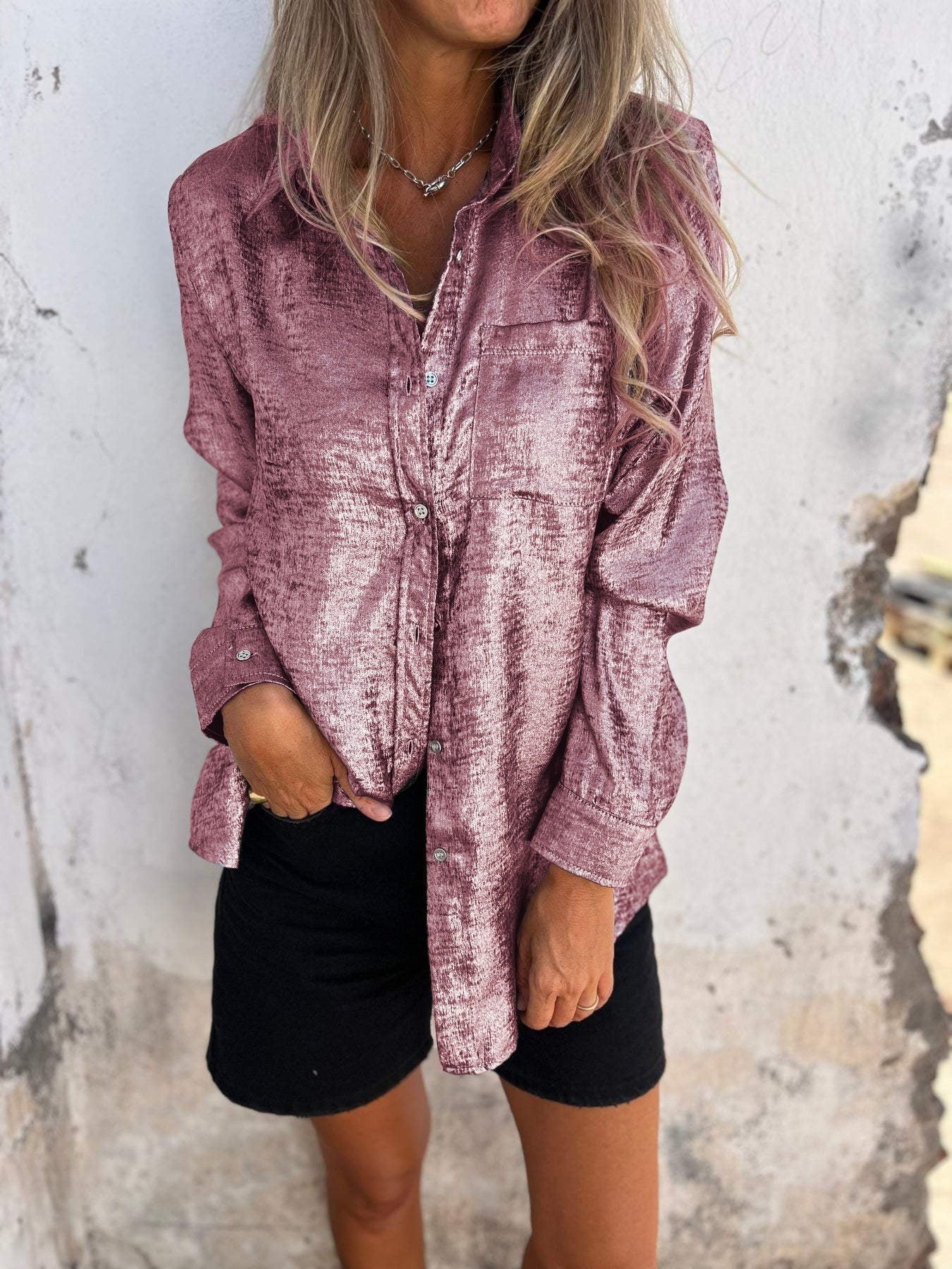 Louella - Chic Shimmer Shirt