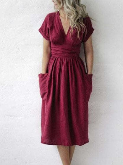 Maelie - V-Neck Wrap Dress