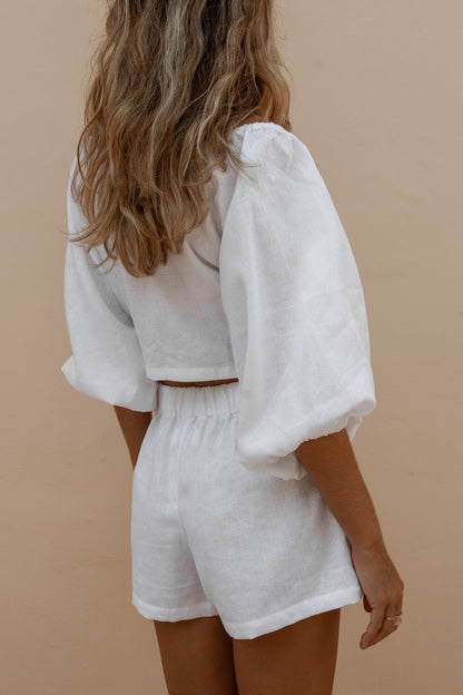 Almira - Chic Tie-Front Two-Piece Set