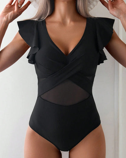 Anissa - Flattering V-Neck Swimsuit