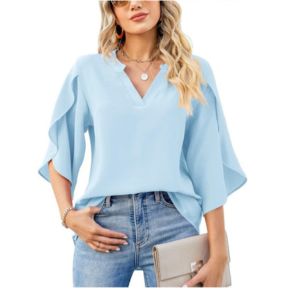 Katelina - Elegant V-Neck Top