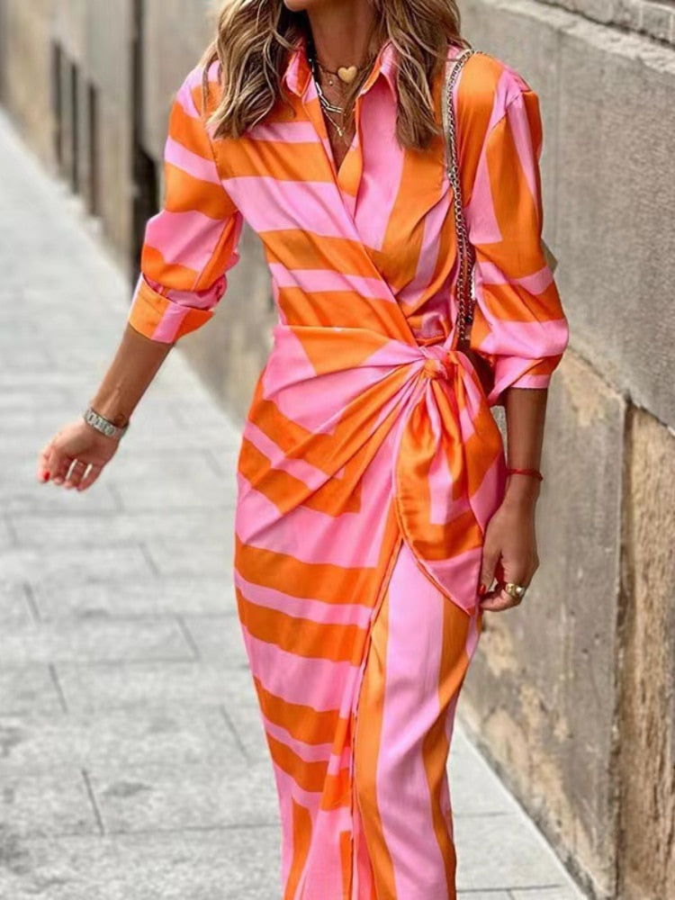 Elvina - Printed Wrap Dress