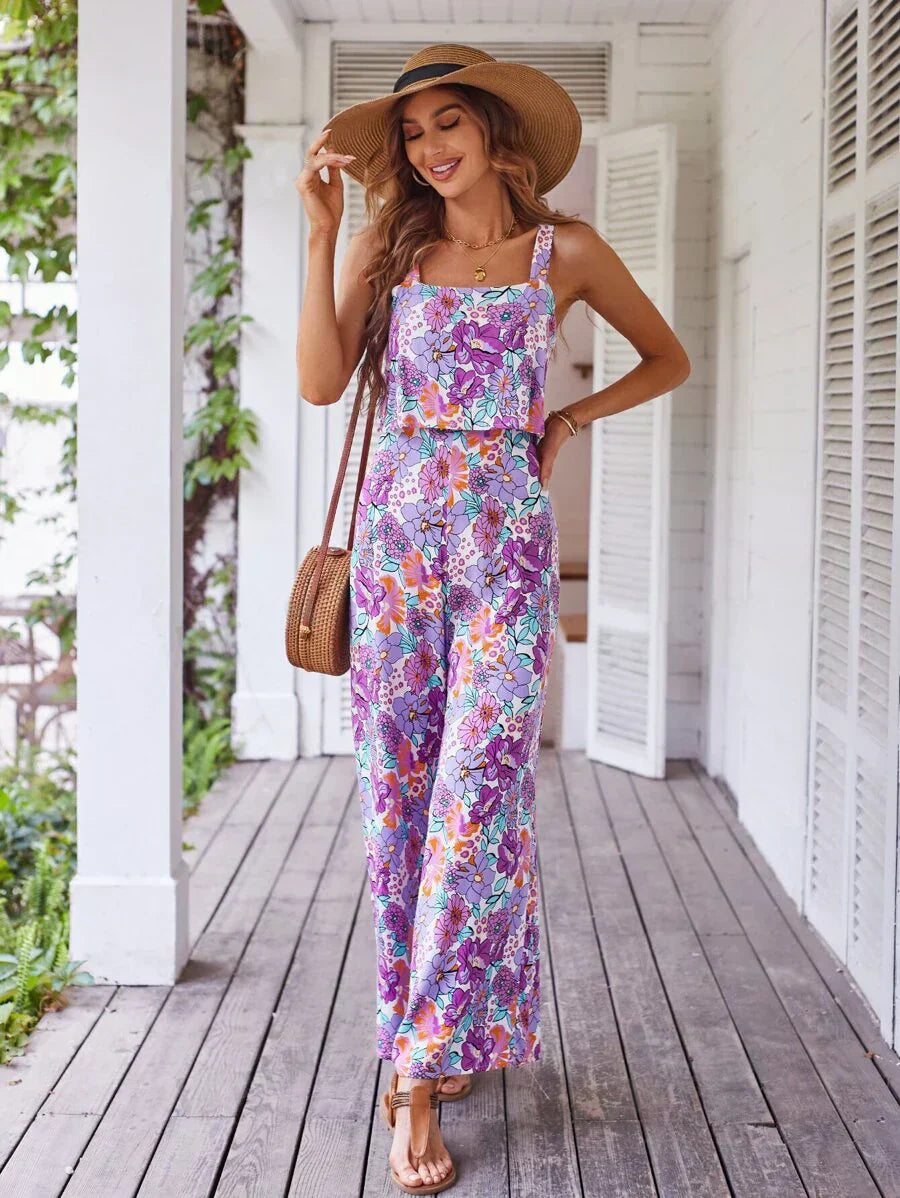 Syla - Floral Wide-leg Jumpsuit