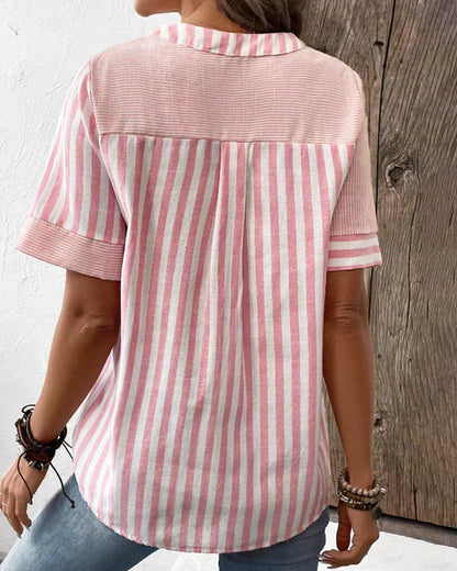 Talia - Elegant Striped Blouse