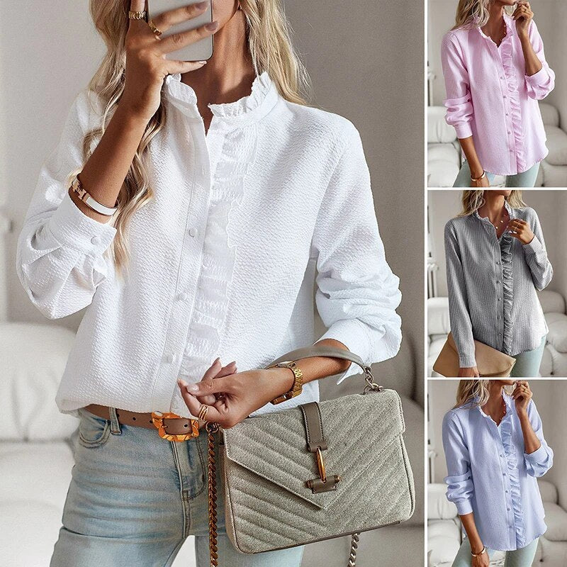 Marcelina - Elegant Polo Blouse