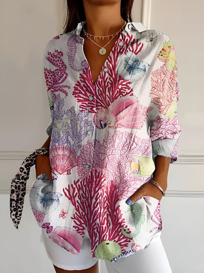 Roseline - Printed Button-Up Shirt
